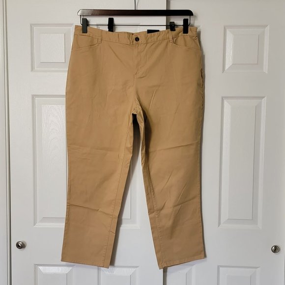 Basic Editions Woman Pants/Jeans Plus Sizes 22, 24 OR 26 Tan *NWT* - Picture 1 of 11